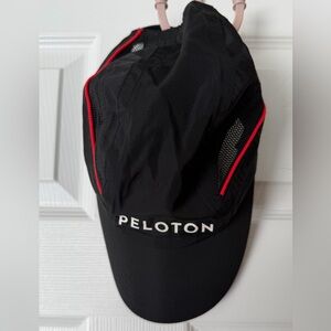 Peloton Black Hat with Red Trim